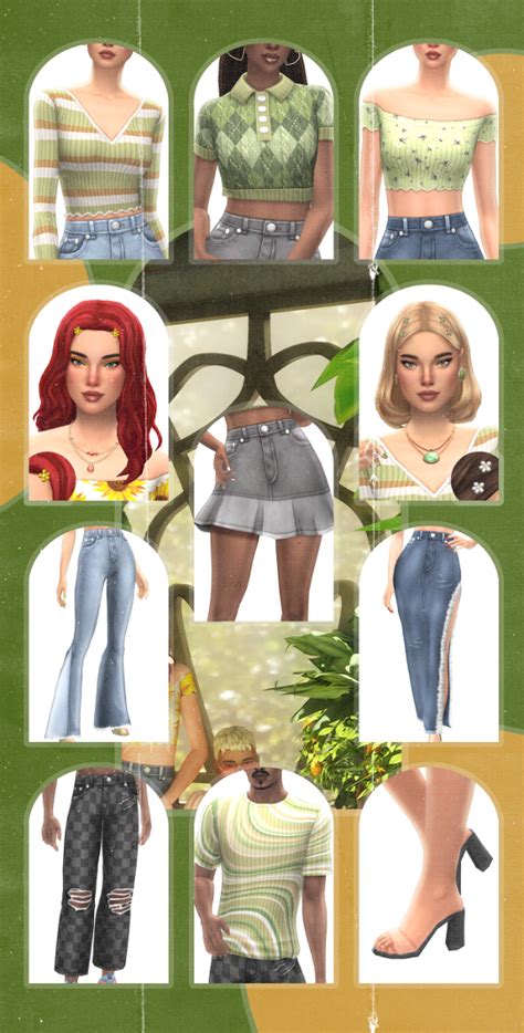 greenhouse collection greenllamas sims  mods clothes sims