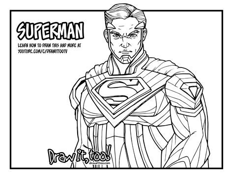 draw superman injustice  narrated easy step  step