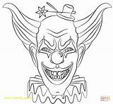 Coloring Scary Pages Adults Printable Clown Getcolorings Color sketch template