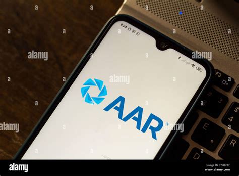photo illustration  aar corporation logo  displayed   smartphone stock photo