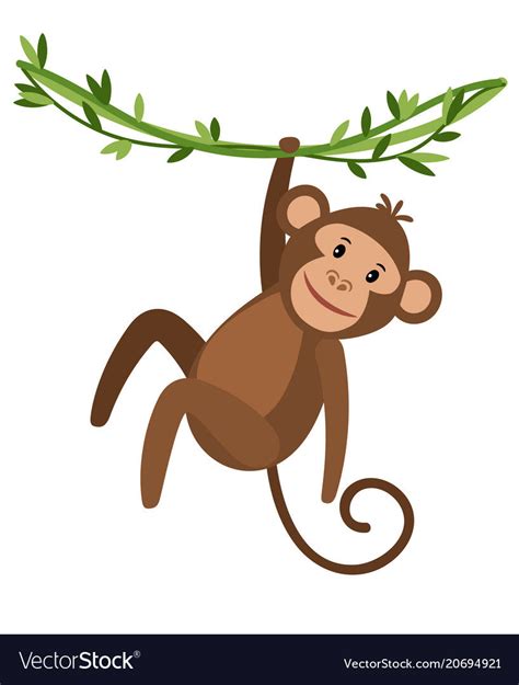 funny cartoon monkey icon