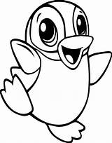Baby Coloring Pages Animals Cartoon Cute Animal Choose Board Penguin sketch template