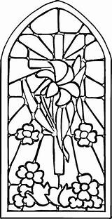 Zum Kirchenfenster Ausmalbild Ausmalen Stained Glasmalerei sketch template