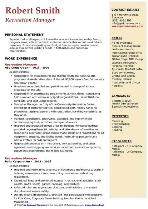 outdoor resume templates pia shaw