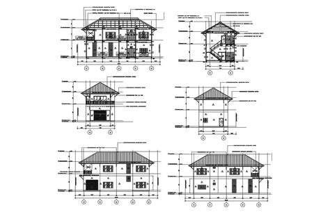 drawing   house  detail dimension  autocad cadbull