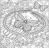 Coloring Mosaic Butterfly Pages Sheet sketch template