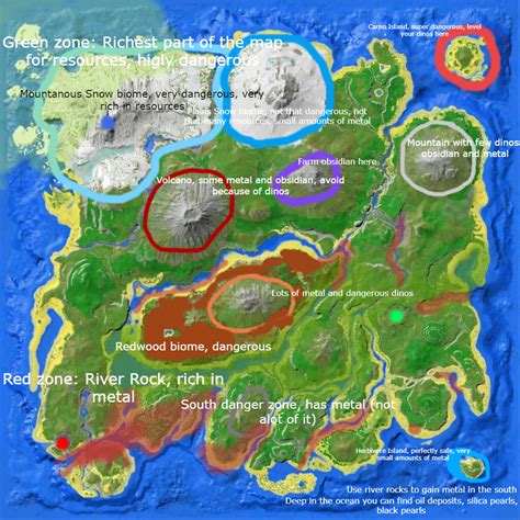 map    important locations   knowledge   island rark