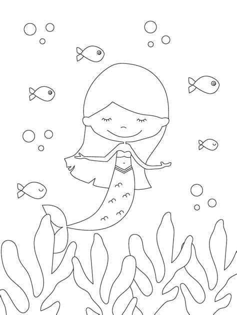 printable mermaid coloring pages parents