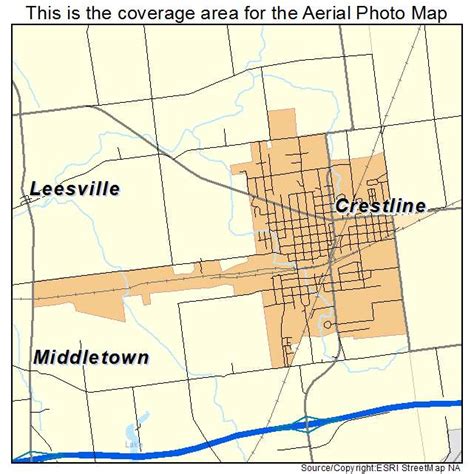 aerial photography map  crestline  ohio