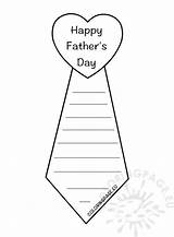 Tie Card Template Father Fathers Coloring Reddit Email Twitter sketch template