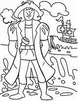 Columbus Coloring Ava Added Shore Sea Christopher Kids sketch template