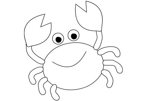 easy cartoon crab coloring pages print color craft