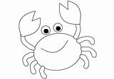 Crab Coloring Pages Cartoon Easy Kids Color Animal Maryland Printable Drawing Colouring Cute Fish Coloringpage Eu Crabs Christmas Drawings Print sketch template