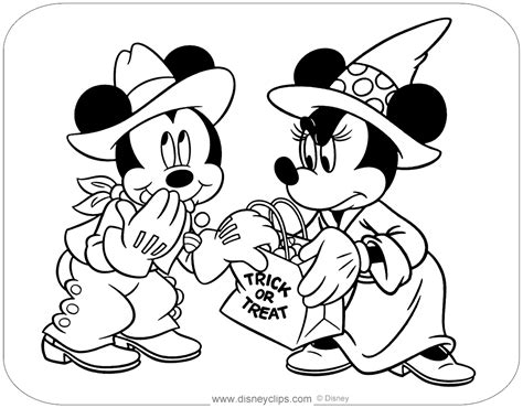 mickey mouse halloween printable coloring pages
