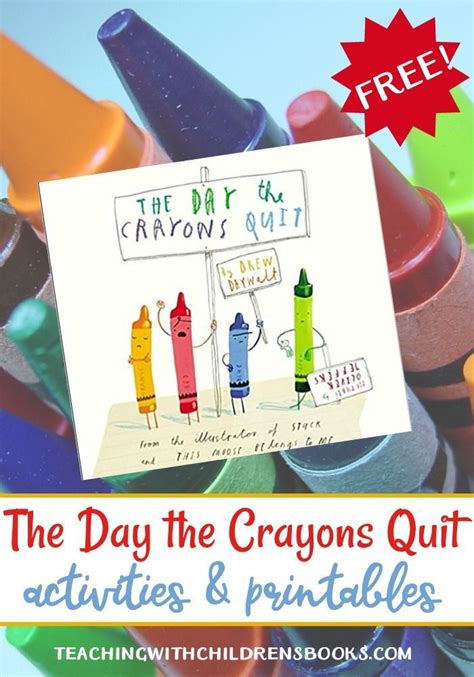 printable  day  crayons quit activities  kids book themed
