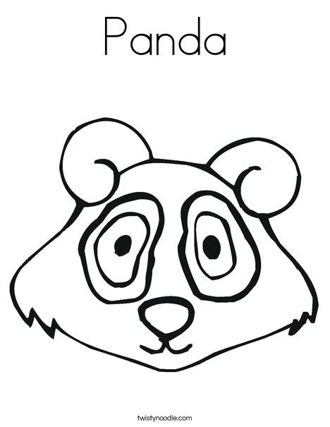 panda coloring page twisty noodle