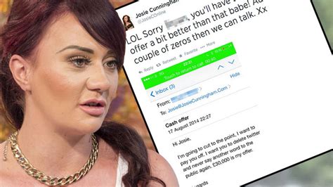 josie cunningham rejects £30 000 offer from stranger to shut up and