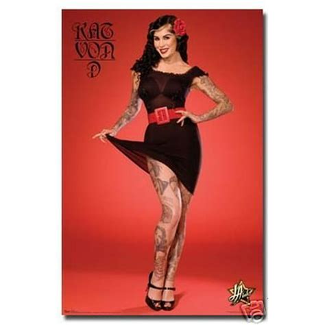 Kat Von D Poster La Ink Sexy Dress Tattoo New 24x36