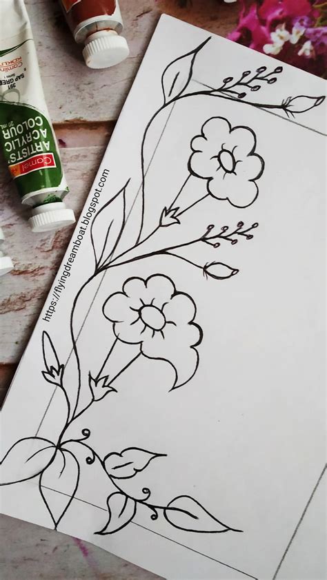 draw  floral designs drawing drawing flowers easy