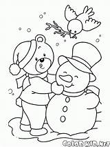 Neve Nieve Neige Schneemann Pupazzo Bonhomme Snowman Boneco Oso Orso Urso Bonecos Muneco Colorkid Pupazzi Ig Ours Snowmen Bonshommes Manteau sketch template