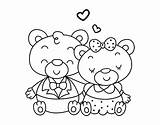 Ositos Dibujos Enamorados Osos Colorare Valentin Panda Valores Valentim Carinositos Enamoradas Gatito Minion sketch template