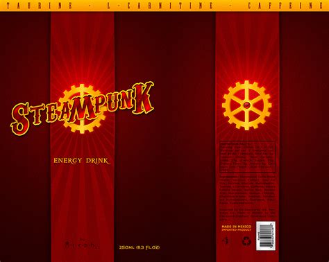steampunk ed label design  aleph  deviantart
