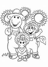 Barney Coloring Pages Friends sketch template