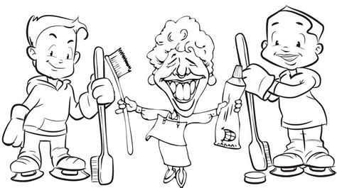 dentists coloring pages  educate kids   brush teeth regularly