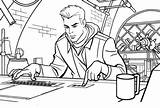 Coloring Pages Computer Tron Flynn Operate Sam Legacy Draw Color sketch template