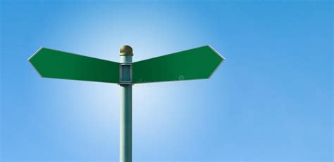 blank street sign post   signs stock photo image  road