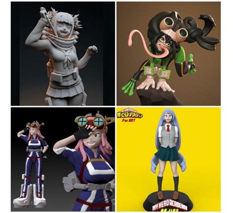 boku no hero pack 4 x 4 archivos stl para impresión 3d electrogeek