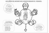 Catequesis Virgen Misterios Misionero sketch template
