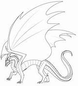 Wings Fire Skywing Coloring Pages Dragon sketch template