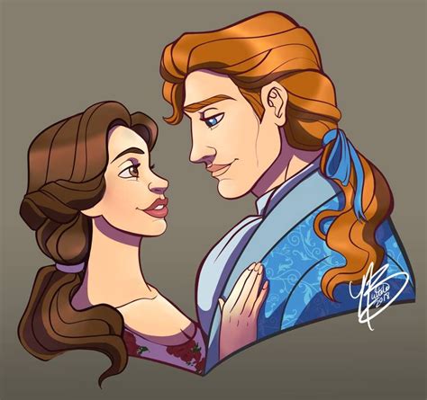 Commission Belle And Adam By Naomimakesart On Deviantart Disney Fan