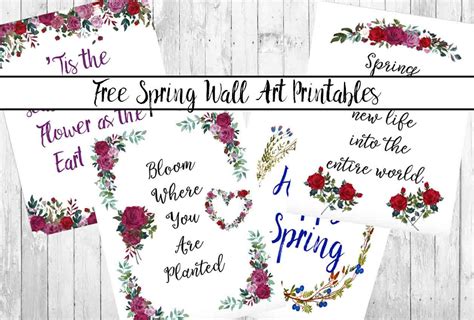 printable spring wall art   designs