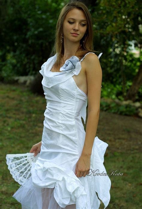 Sexy Romantic Alternative Backless White Wedding Dress With Etsy
