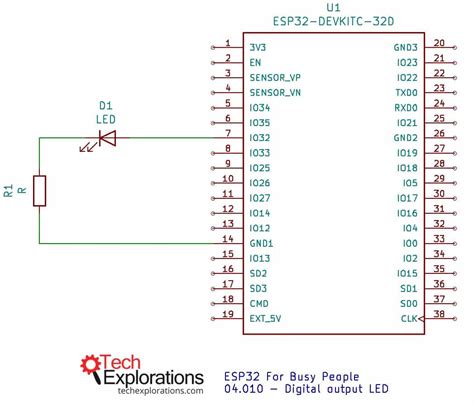 esp led schematic