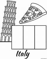 Coloring Pages Italy Flag Flags Italian Printable Piza Sheet Kids Color Country Children Countries Topcoloringpages Pizza sketch template
