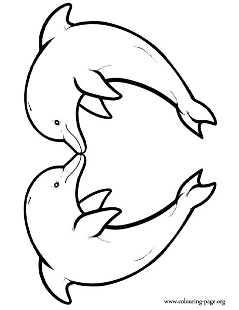 dolphins  dolphins forming  heart coloring page heart coloring