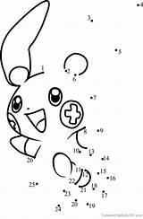 Plusle Dots Pokémon sketch template