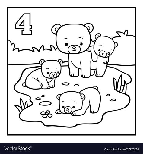 coloring book  bears royalty  vector image