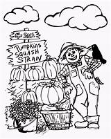 Fall Scarecrow Printable Harvest Coloringpagesfortoddlers sketch template