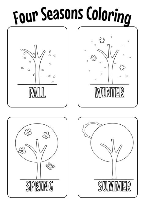 printable  seasons coloring pages