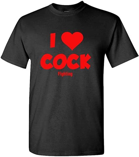 i love cock fighting mens cotton t shirt clothing