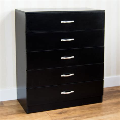 riano black  drawer chest bedroom modern