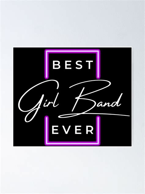 beste girlband aller zeiten pinkes neon logo fuer die beste girlgroup aller zeiten poster von