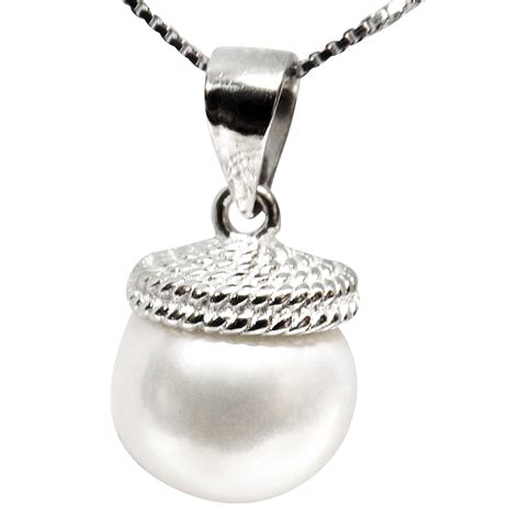 sterling silver pearl pendant   beautiful cap    sterling silver chain