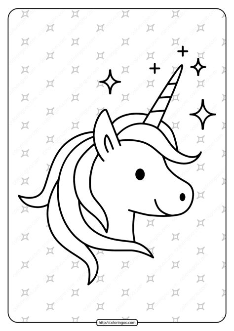 printable sparkling unicorn  coloring page coloring book art