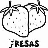 Fresas Fresa Pintar Frutas Verduras Guiainfantil Infantiles Frutilla Fruta Cristianas Imagui Seç Pano sketch template