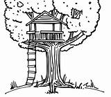 Treehouse Baumhaus Bestcoloringpagesforkids sketch template